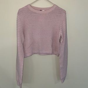 H&M pink cropped sweater size S